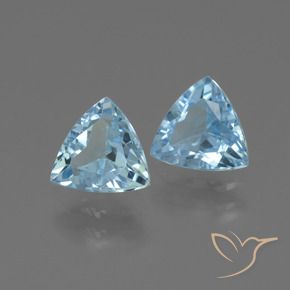 Gemas de Topacio Azul Cielo natural de 2.48 ct, Trillón, VS