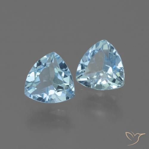 Gemas de Topacio Azul Cielo natural de 2.75 ct, Trillón, VVS-VS