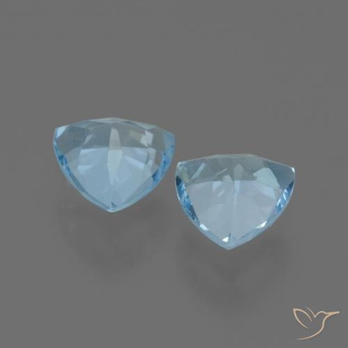 Gemas de Topacio Azul Cielo natural de 2.75 ct, Trillón, VVS-VS