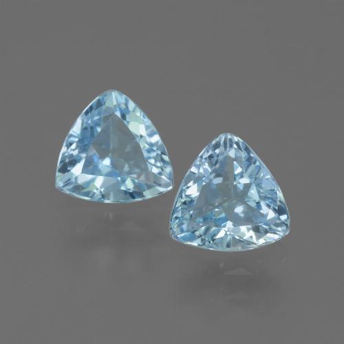 Gemas de Topacio Azul Cielo natural de 2.62 ct, Trillón, VVS-VS