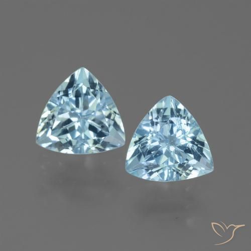 2.66ctw Natural Azul Cielo Topacio, Trillón, VS