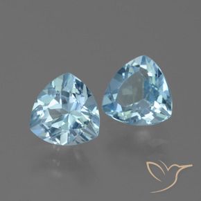 Gemas de Topacio Azul Cielo natural de 2.82 ct, Trillón, VVS-VS