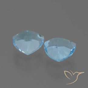 Gemas de Topacio Azul Cielo natural de 2.82 ct, Trillón, VVS-VS