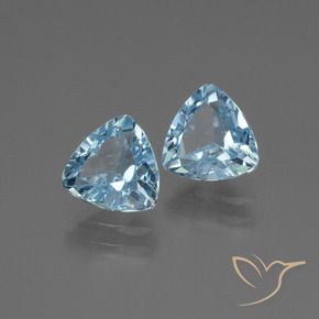 Gemas de Topacio Azul Cielo natural de 2.59 ct, Trillón, VS