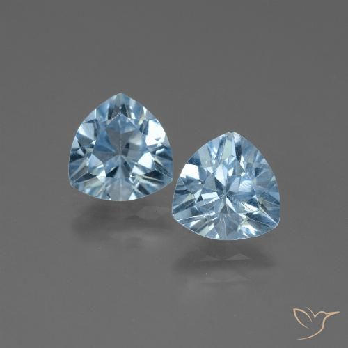2.64ctw Natural Azul Cielo Topacio, Trillón, VVS-VS