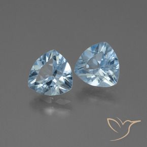 Gemas de Topacio Azul Cielo natural de 2.64 ct, Trillón, VVS-VS