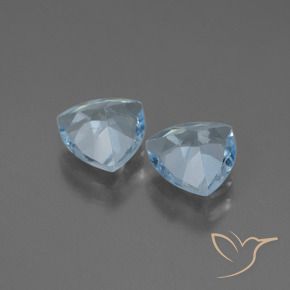 Gemas de Topacio Azul Cielo natural de 2.64 ct, Trillón, VVS-VS