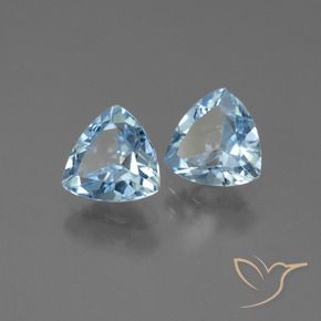 Gemas de Topacio Azul Cielo natural de 2.54 ct, Trillón, VVS-VS