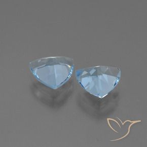 Gemas de Topacio Azul Cielo natural de 2.54 ct, Trillón, VVS-VS