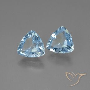 Gemas de Topacio Azul Suizo natural de 2.50 ct, Trillón, VS