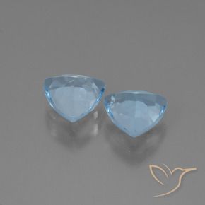 Gemas de Topacio Azul Suizo natural de 2.50 ct, Trillón, VS