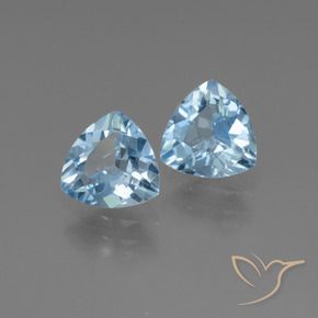 Gemas de Topacio Azul Cielo natural de 2.54 ct, Trillón, VVS-VS