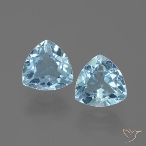 3.04ctw Natural Azul Cielo Topacio, Trillón, VVS-VS