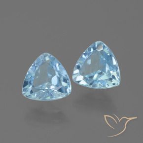 Gemas de Topacio Azul Cielo natural de 2.61 ct, Trillón, VVS