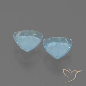 Gemas de Topacio Azul Cielo natural de 2.61 ct, Trillón, VVS
