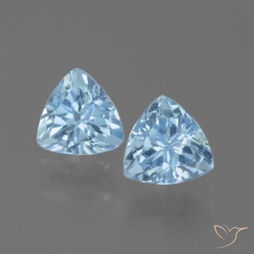 2.91ctw Natural Azul Cielo Topacio, Trillón, VVS-VS, Photo A