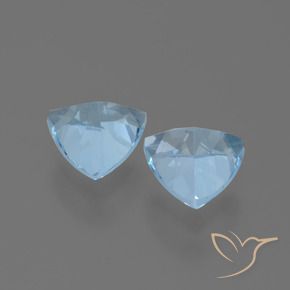 Gemas de Topacio Azul Cielo natural de 2.91 ct, Trillón, VVS-VS