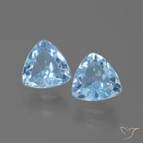 2.84ctw Natural Azul Suizo Topacio, Trillón, VVS-VS