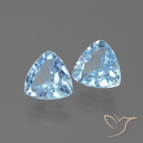 Gemas de Topacio Azul Suizo natural de 2.84 ct, Trillón, VVS-VS