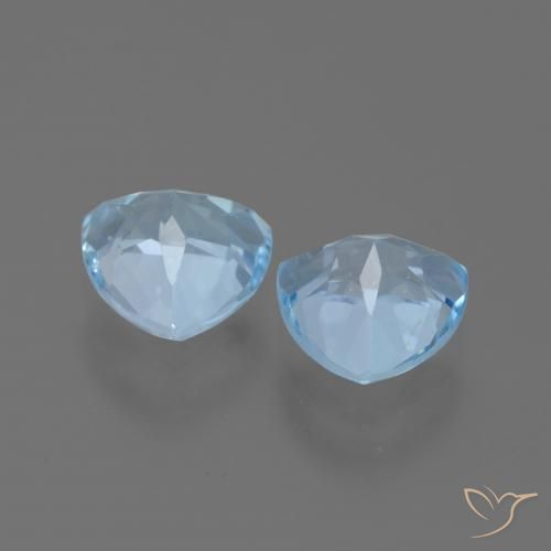 Gemas de Topacio Azul Suizo natural de 3.25 ct, Trillón, VVS-VS