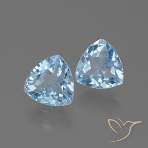 Gemas de Topacio Azul Suizo natural de 2.58 ct, Trillón, VVS-VS