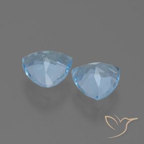 Gemas de Topacio Azul Suizo natural de 2.58 ct, Trillón, VVS-VS