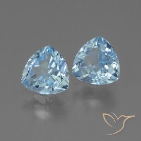Gemas de Topacio Azul Suizo natural de 2.94 ct, Trillón, VVS-VS