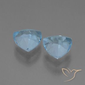 Gemas de Topacio Azul Suizo natural de 2.94 ct, Trillón, VVS-VS