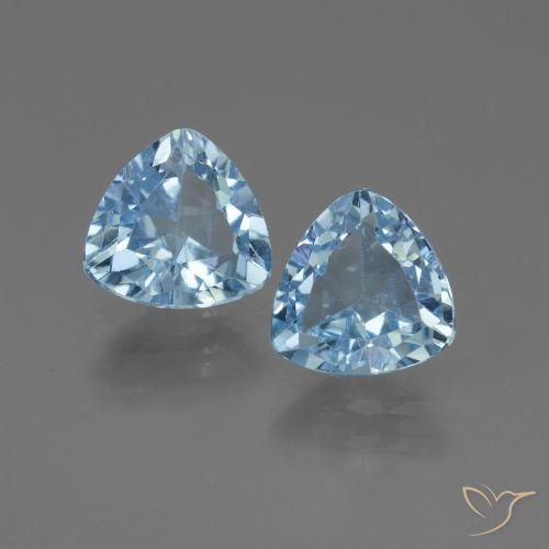 2.68ctw Natural Azul Cielo Topacio, Trillón, VS
