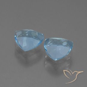 Gemas de Topacio Azul Cielo natural de 2.68 ct, Trillón, VS