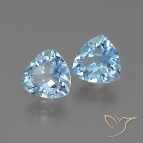 Gemas de Topacio Azul Suizo natural de 2.89 ct, Trillón, VVS-VS