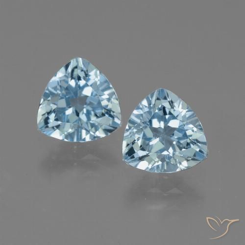 2.94ctw Natural Azul Cielo Topacio, Trillón, VVS-VS