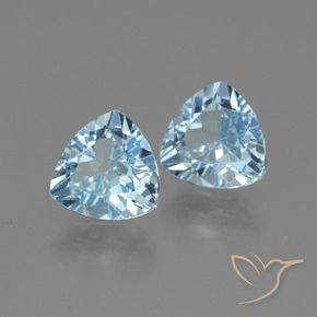 Gemas de Topacio Azul Cielo natural de 2.94 ct, Trillón, VVS-VS