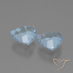 Gemas de Topacio Azul Cielo natural de 2.94 ct, Trillón, VVS-VS