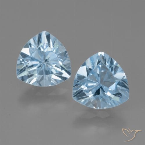 2.57ctw Natural Azul Cielo Topacio, Trillón, VVS-VS