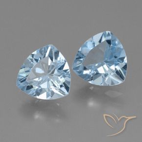 Gemas de Topacio Azul Cielo natural de 2.57 ct, Trillón, VVS-VS