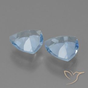 Gemas de Topacio Azul Cielo natural de 2.57 ct, Trillón, VVS-VS