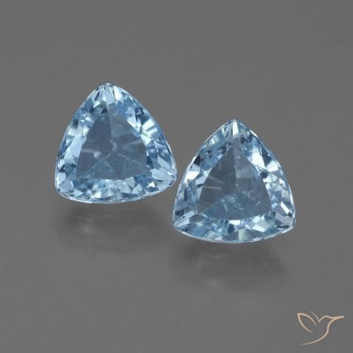 2.55ctw Natural Azul Cielo Topacio, Trillón, VVS-VS