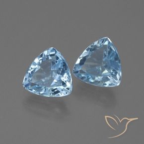Gemas de Topacio Azul Cielo natural de 2.55 ct, Trillón, VVS-VS