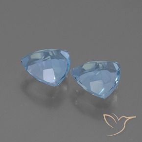 Gemas de Topacio Azul Cielo natural de 2.55 ct, Trillón, VVS-VS
