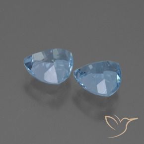 Gemas de Topacio Azul Suizo natural de 2.78 ct, Trillón, VVS-VS