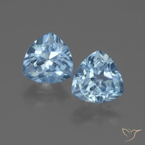 2.84ctw Natural Azul Cielo Topacio, Trillón, VVS-VS