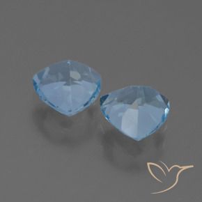 Gemas de Topacio Azul Cielo natural de 2.84 ct, Trillón, VVS-VS