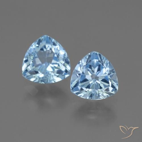 2.85ctw Natural Azul Cielo Topacio, Trillón, VVS-VS