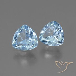 Gemas de Topacio Azul Cielo natural de 2.85 ct, Trillón, VVS-VS