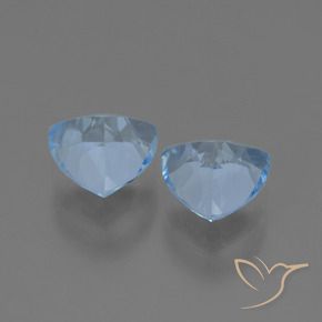 Gemas de Topacio Azul Cielo natural de 2.85 ct, Trillón, VVS-VS