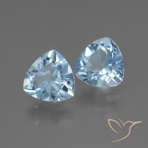 Gemas de Topacio Azul Cielo natural de 2.78 ct, Trillón, VVS-VS