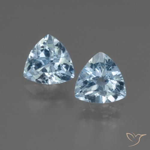 Gemas de Topacio Azul Cielo natural de 2.54 ct, Trillón, VVS-VS