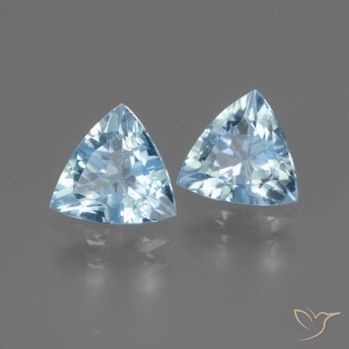Gemas de Topacio Azul Cielo natural de 2.57 ct, Trillón, VS