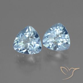 Gemas de Topacio Azul Suizo natural de 3.16 ct, Trillón, VVS-VS